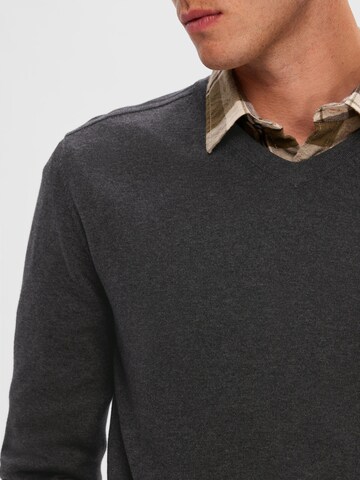 SELECTED HOMME - Jersey 'Berg' en gris