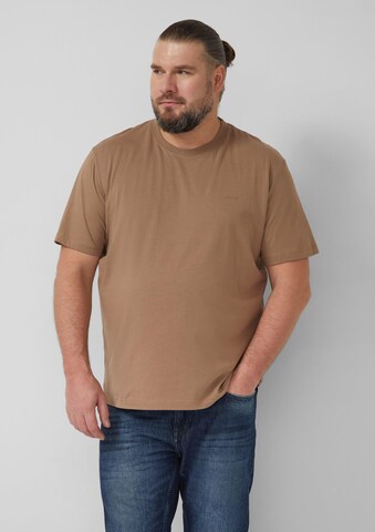 s.Oliver Men Big Sizes T-Shirt in Braun: Vorderseite