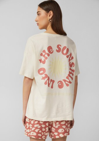 T-shirt QS en beige : devant
