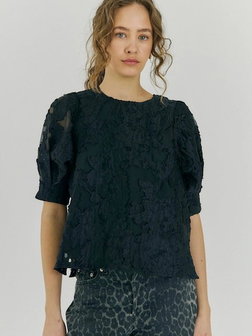 NORR T-shirt 'Burna' in Schwarz: Vorderseite