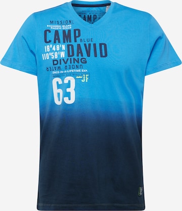 T-Shirt CAMP DAVID en bleu : devant