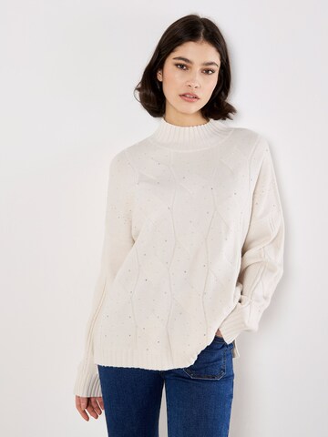 Pull-over ' ' Apricot en beige : devant