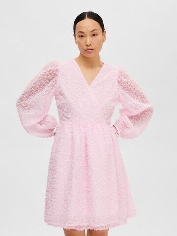 SELECTED FEMME Šaty – pink: přední strana