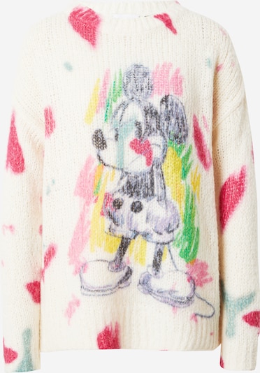 Frogbox Pullover 'Mickey' in gelb / rot / schwarz / offwhite, Produktansicht