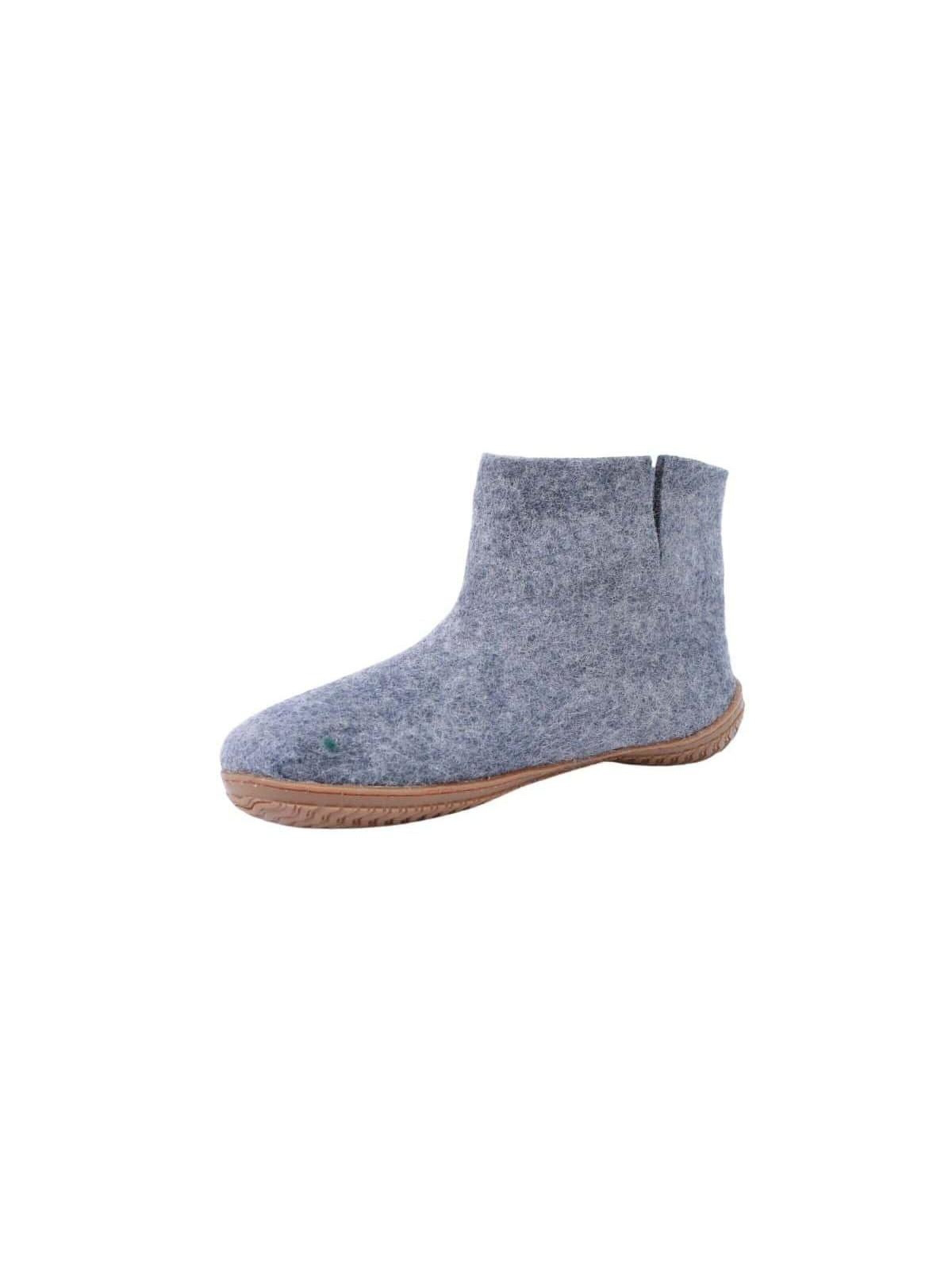 SHUS walk with nature Boots 'Filtstøvle (100% ren uld) - Model Denim m/Gummisål - Dansk Design fra SHUS' in Grijs: voorkant