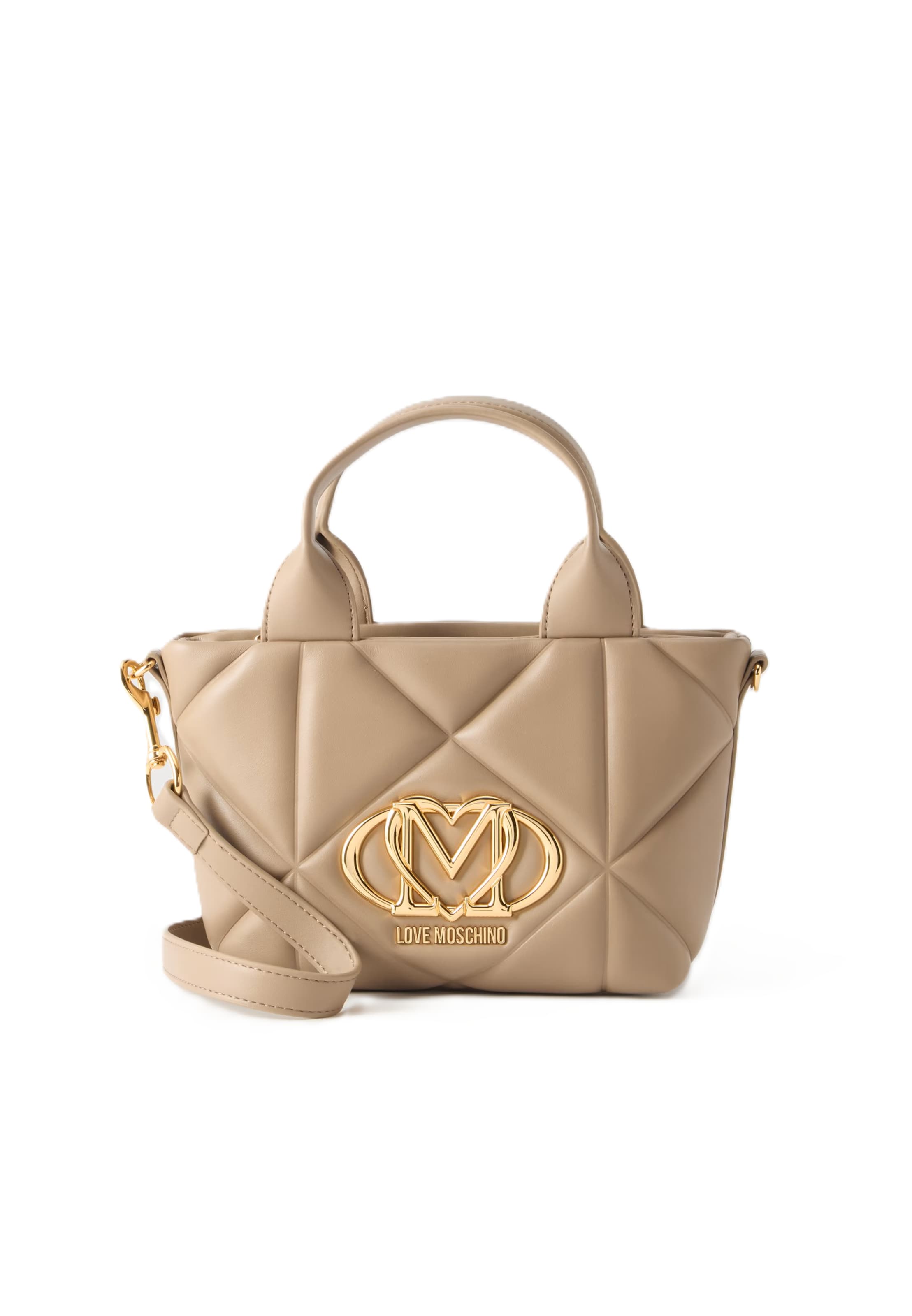 Love Moschino - Bolso de mano en beige: frente