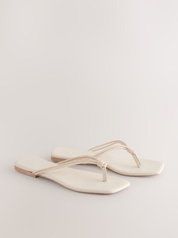 Next T-Bar Sandals in White