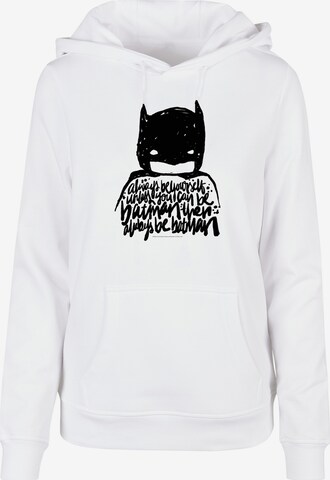 F4NT4STIC Sweatshirt 'Comics Batman Always Be Yourself with Ladies' in Wit: voorkant