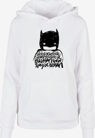 F4NT4STIC Sweatshirt 'Comics Batman Always Be Yourself with Ladies' in White: front