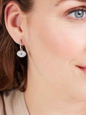 Boucles d'oreilles Lucardi en argent : devant