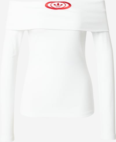 ADIDAS ORIGINALS Shirt 'Off Shoulder' in rot / weiß, Produktansicht