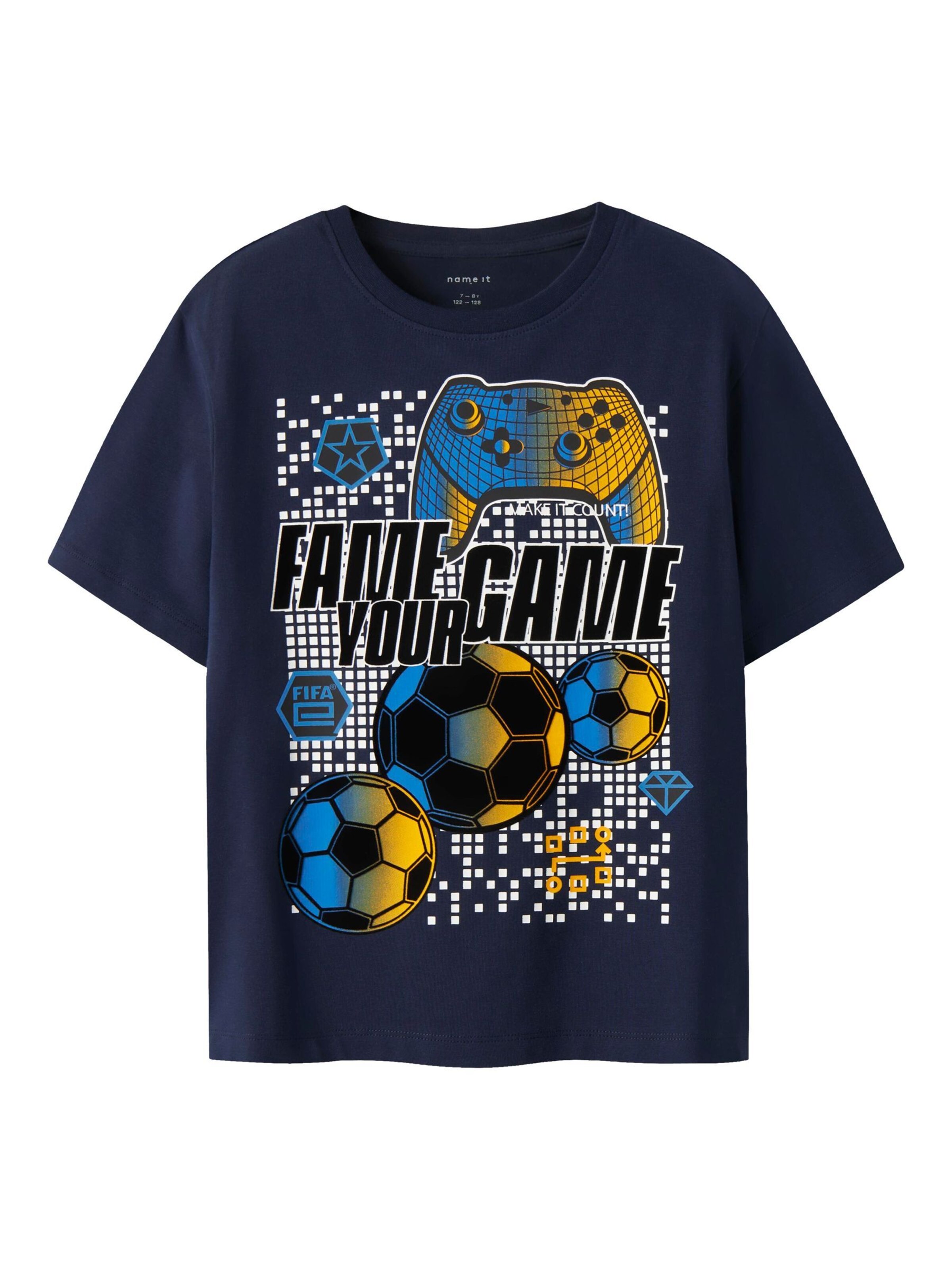 NAME IT Shirt 'Fifa Esports' in Blue: front