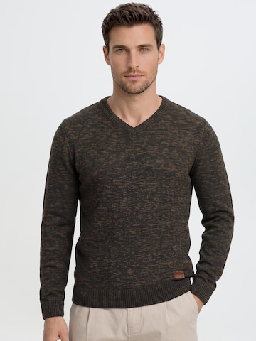 BLEND - Pullover 'Dansel' em castanho: frente