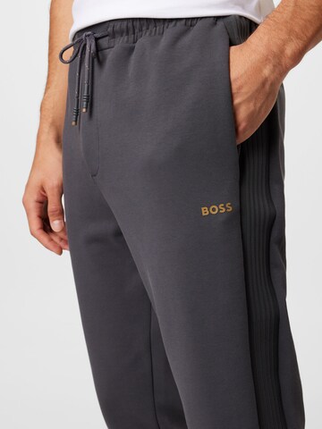 BOSS Green Tapered Trousers 'Hadiko' in Grey