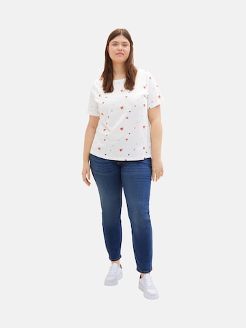 T-shirt Tom Tailor Women + en blanc