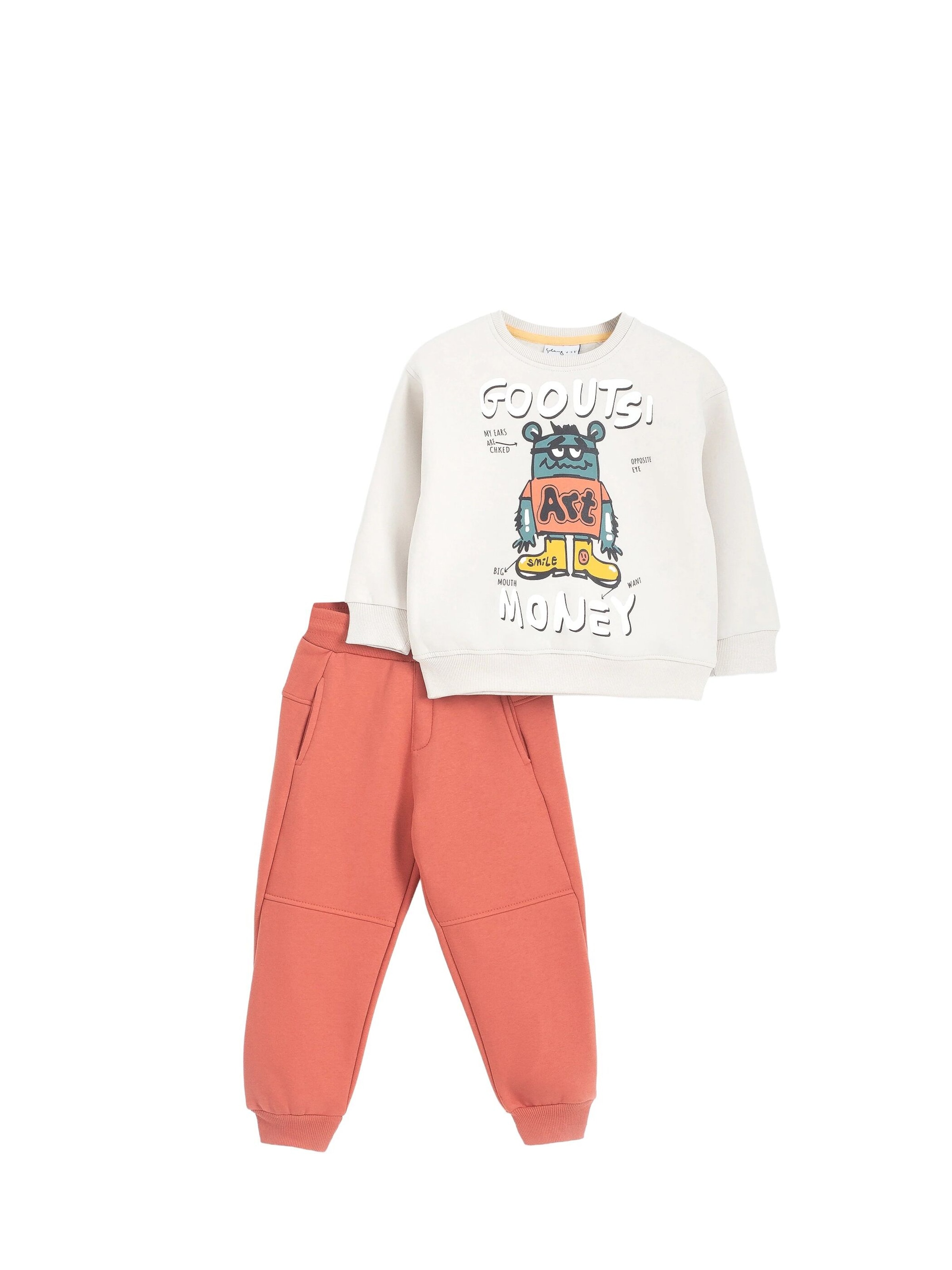 Survêtement Solang en beige : devant