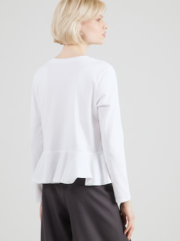 PIECES Paita 'PCDANILLA PEPLUM' värissä valkoinen