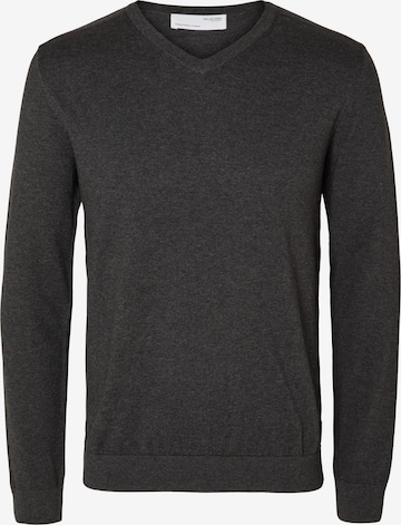 SELECTED HOMME Sweater 'Berg' in Grey: front