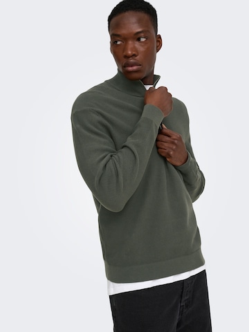 Pull-over Only & Sons en vert