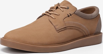 ALLTHEMEN Schnürschuh 'Leicht' in Braun: Vorderseite