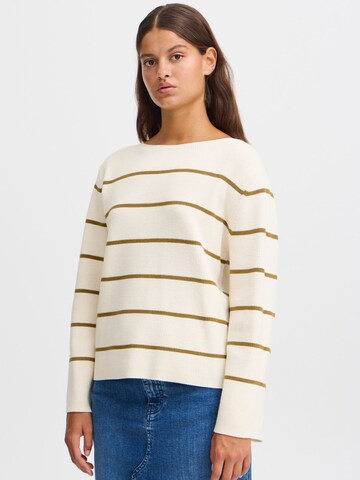 ICHI Pullover 'Boston' in Beige: Vorderseite