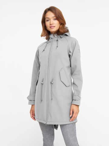 Derbe Softshelljacke 'Island Friese' in Grau: predná strana