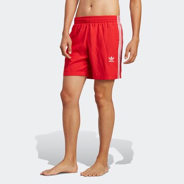 ADIDAS ORIGINALS Board Shorts in Red: front