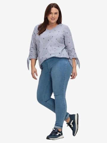 SHEEGO Skinny Jeans pajkice | modra barva