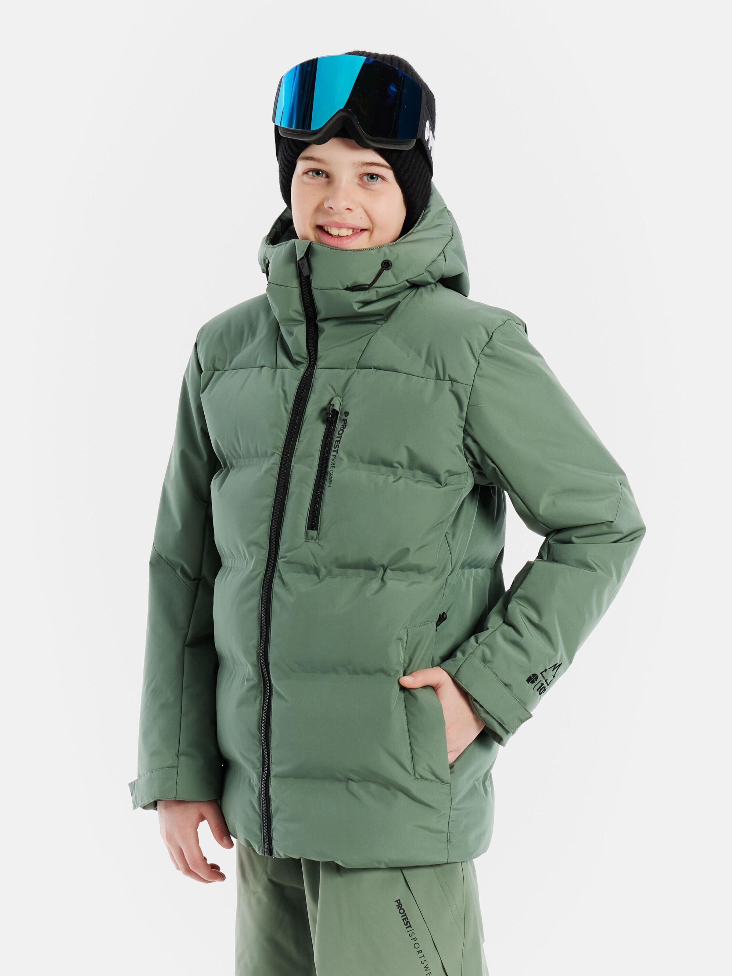 PROTEST Sports jacket 'PRTTumber JR' in Green: front
