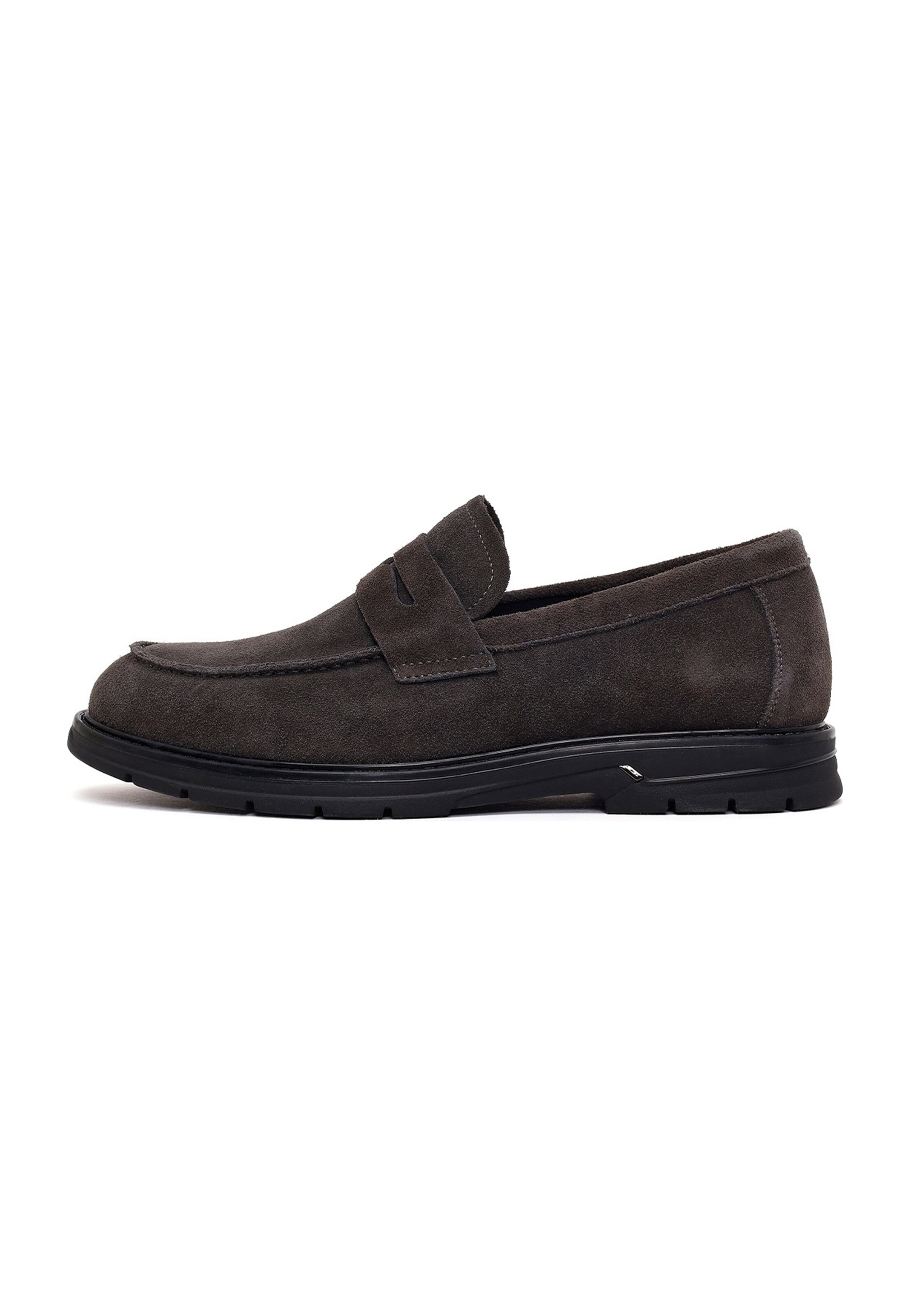 Mocasini de la Derimod pe gri: față