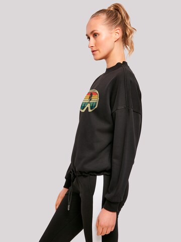 F4NT4STIC Sweatshirt 'Retro Skibrille Wintersport' in Black