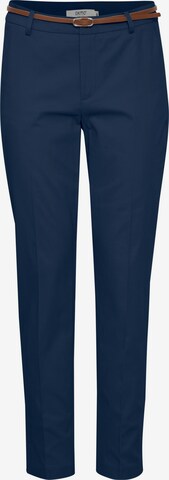 Oxmo Tapered Pleated Pants in Blue: front