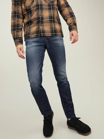 JACK & JONES Skinny Jeans 'Davis' in Blauw: voorkant