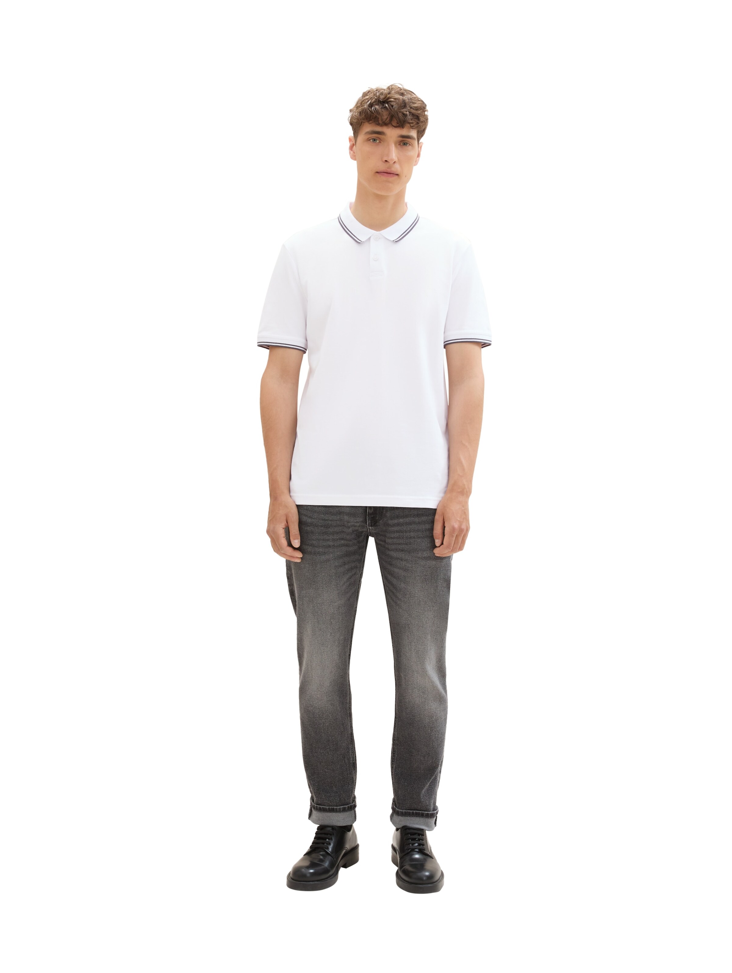 TOM TAILOR DENIM Slimfit Jeans 'Piers' in Grau