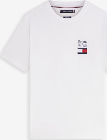 balta TOMMY HILFIGER Marškinėliai 'BRAND LOVE': priekis