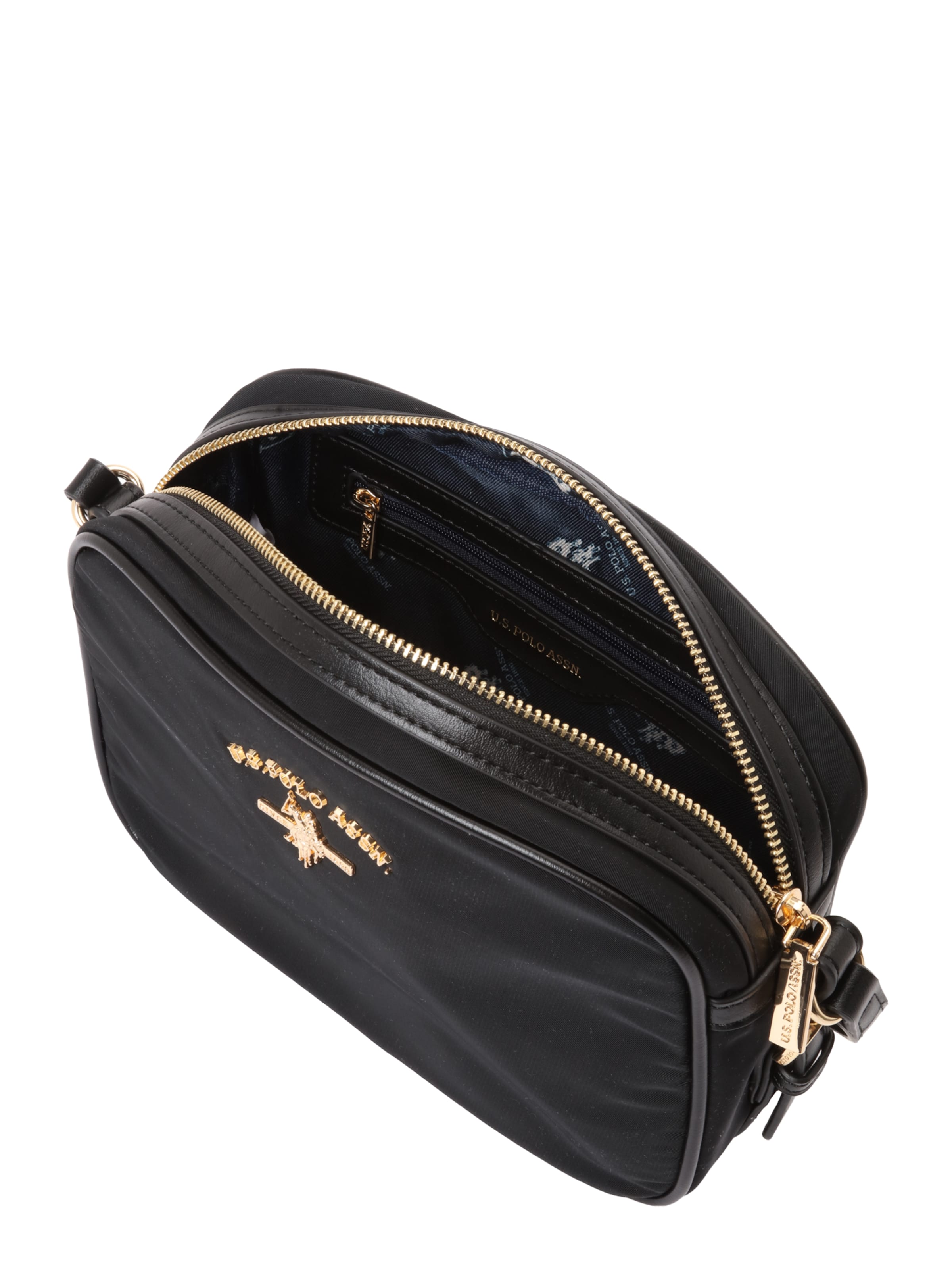 U.S. POLO ASSN. Skuldertaske i sort: top