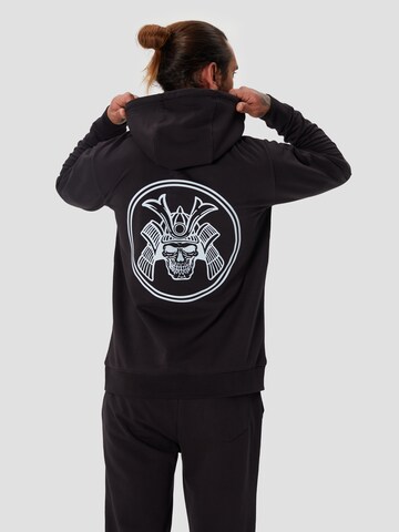 Oldskull Sweatshirt 'Samurai' in Black: front