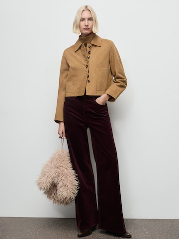 MANGO Wide leg Jeans 'CARMENP' in Rood