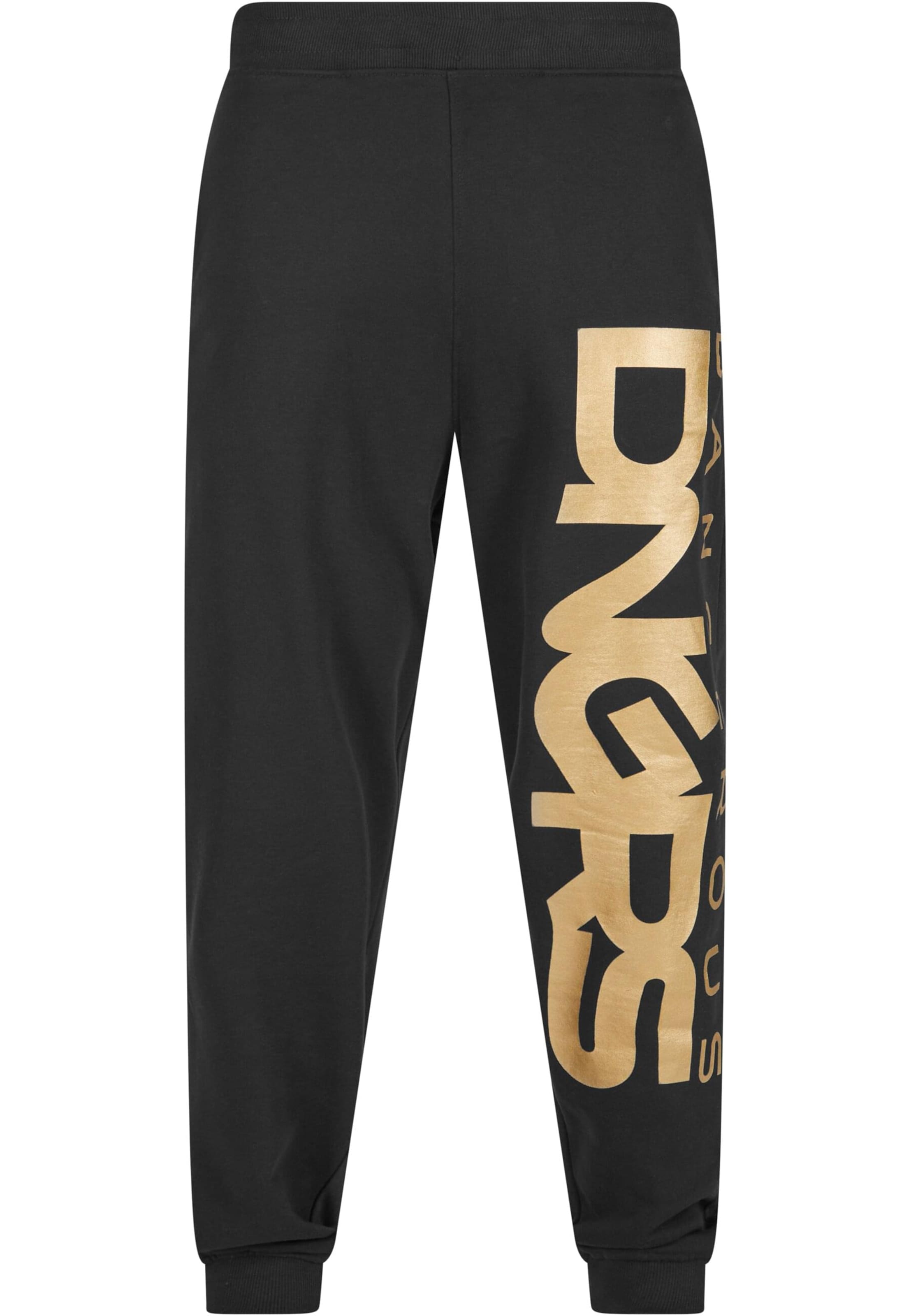 Dangerous DNGRS Trousers in Black: front