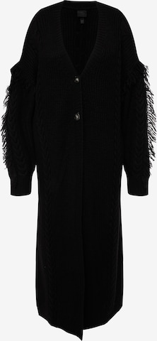 Ulla Popken Knit Cardigan in Black: front