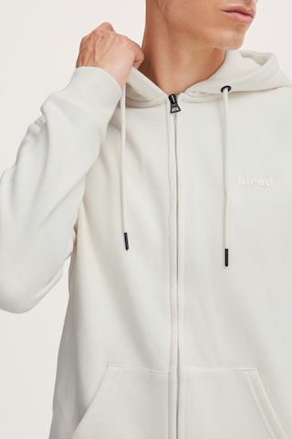 BLEND Zip-Up Hoodie 'Downton' in White