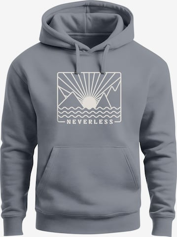 Neverless Sweatshirt 'Sonnenuntergang' in Grey: front