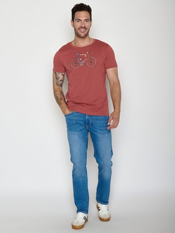 GREENBOMB Shirt 'Guide Bike Jacques' in Rood
