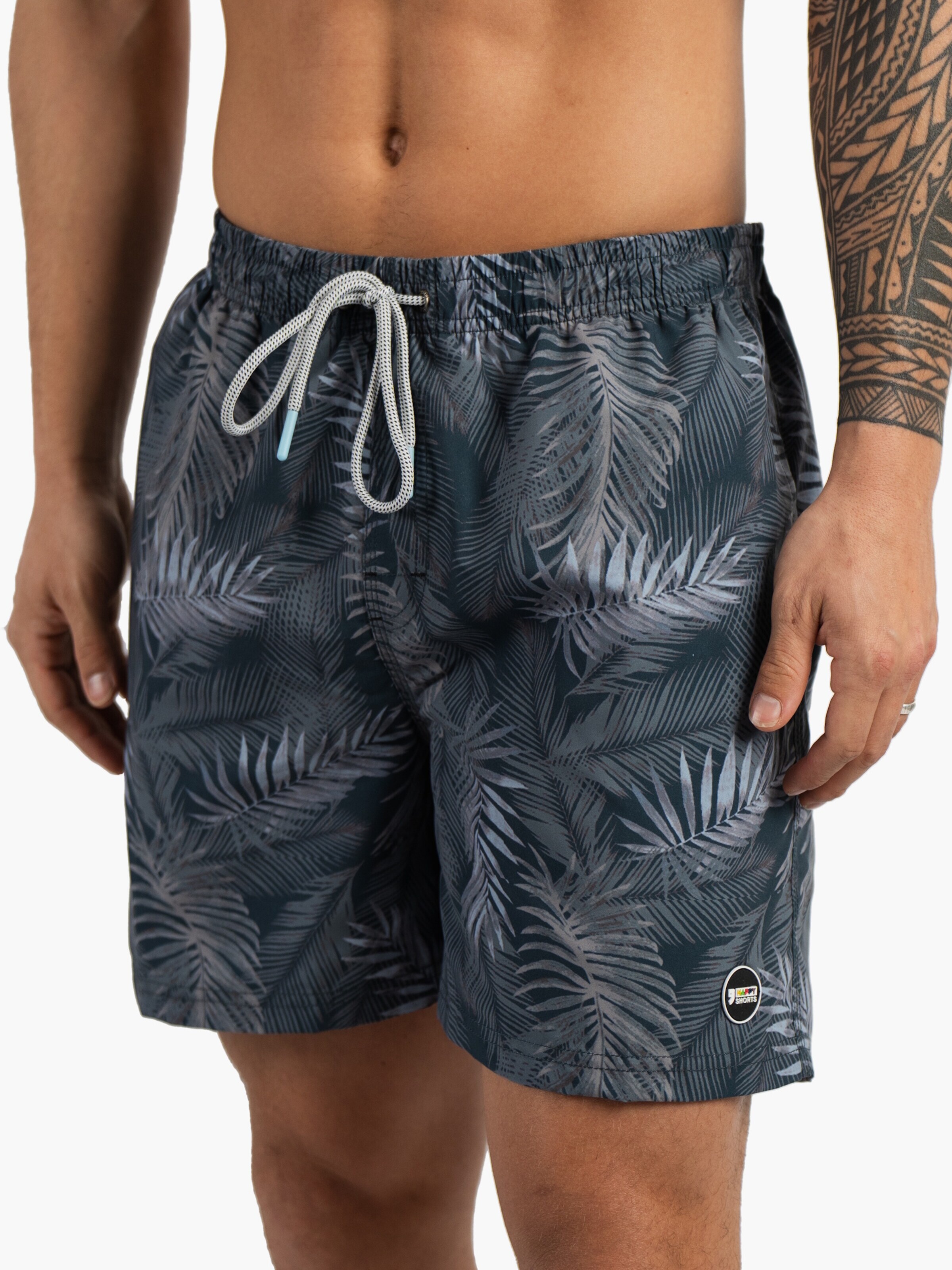 Happy Shorts Board Shorts in Grey: front
