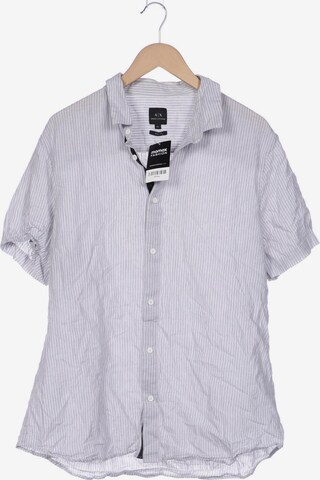 ARMANI EXCHANGE Button Up Shirt in XXL in Grey: front