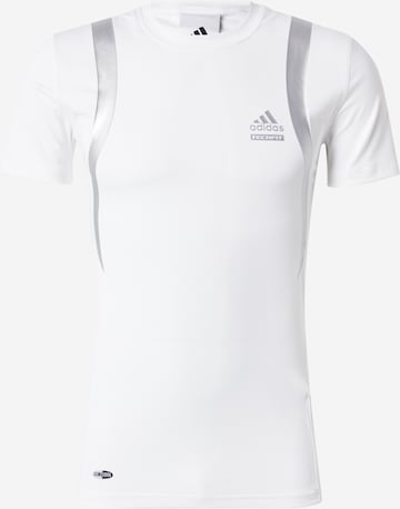 Tricou 'TECHFIT' de la ADIDAS ORIGINALS pe alb: față