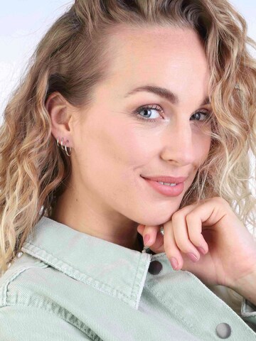 Boucles d'oreilles Lucardi en argent : devant