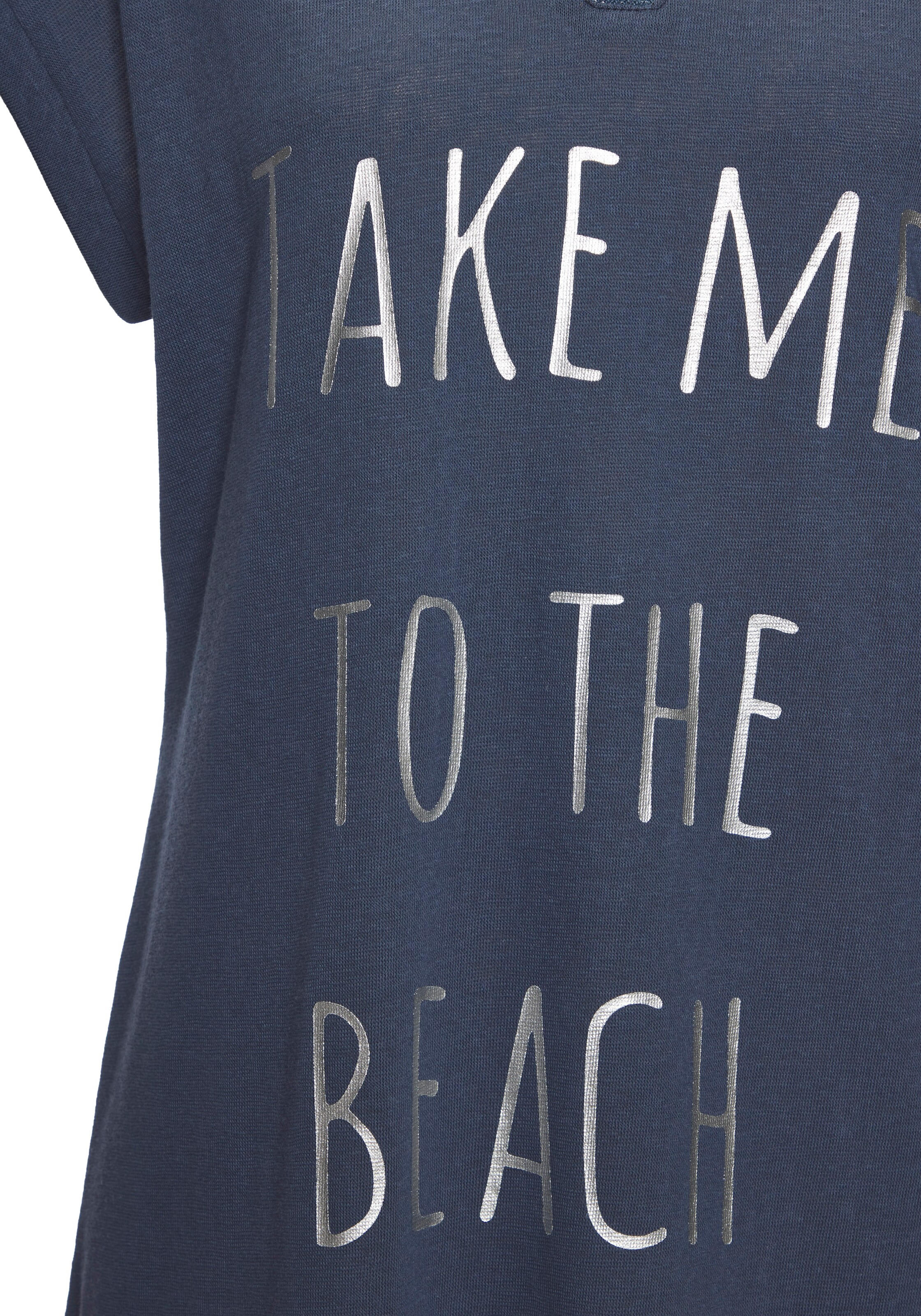 BEACH TIME Shirt in Blue