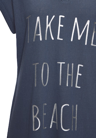 BEACH TIME Shirt in Blue
