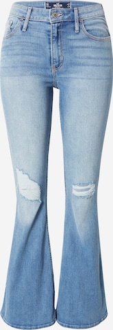 HOLLISTER Flared Jeans in Blauw: voorkant
